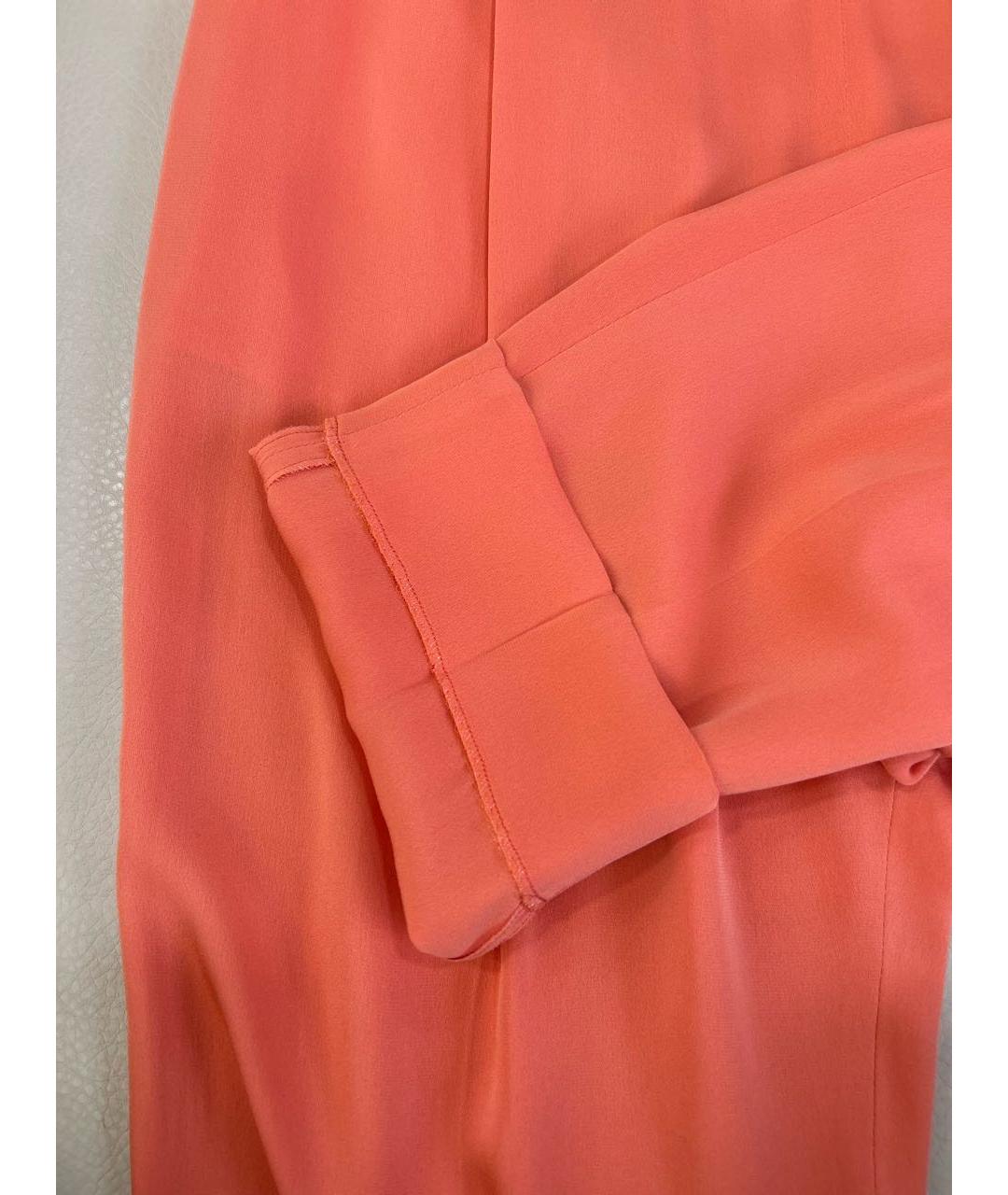 ERMANNO SCERVINO Коралловые шелковые прямые брюки, фото 8