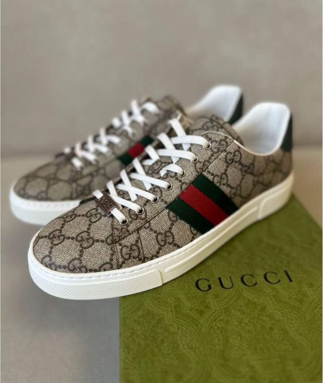 GUCCI Бежевые кеды, фото 2