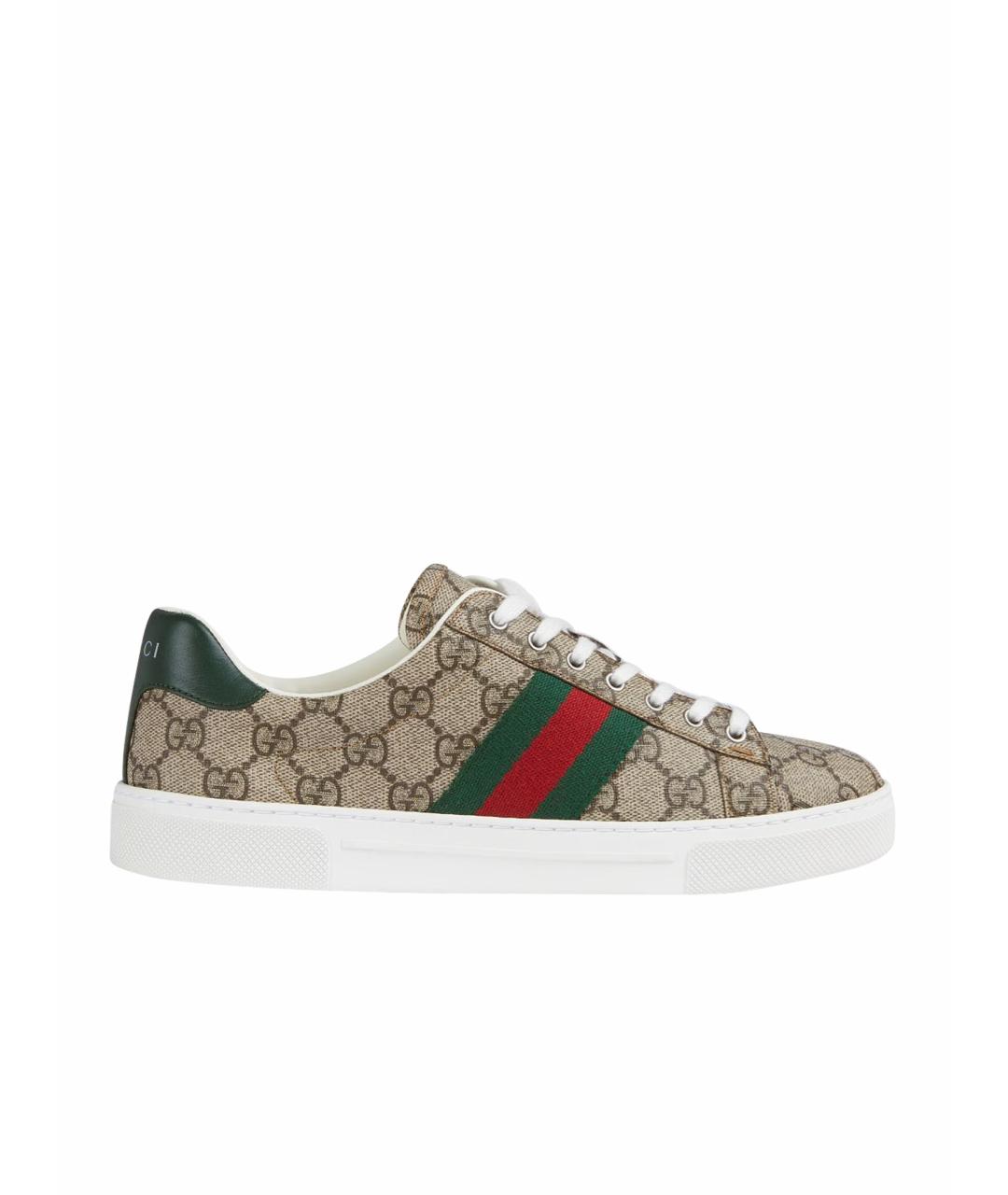 GUCCI Бежевые кеды, фото 1