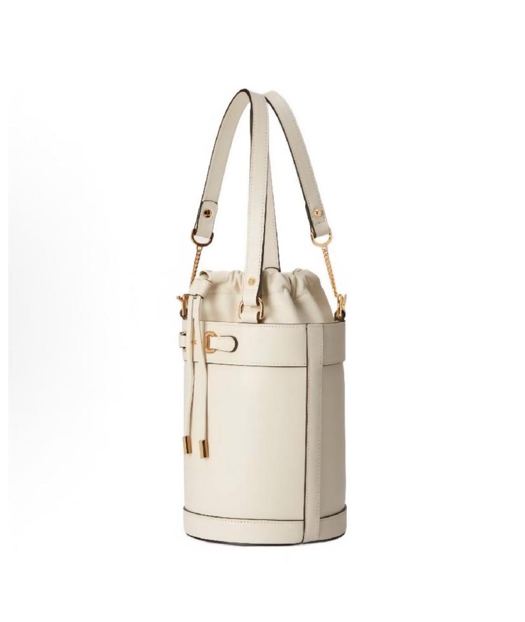 GUCCI Бежевая кожаная сумка с короткими ручками, фото 2