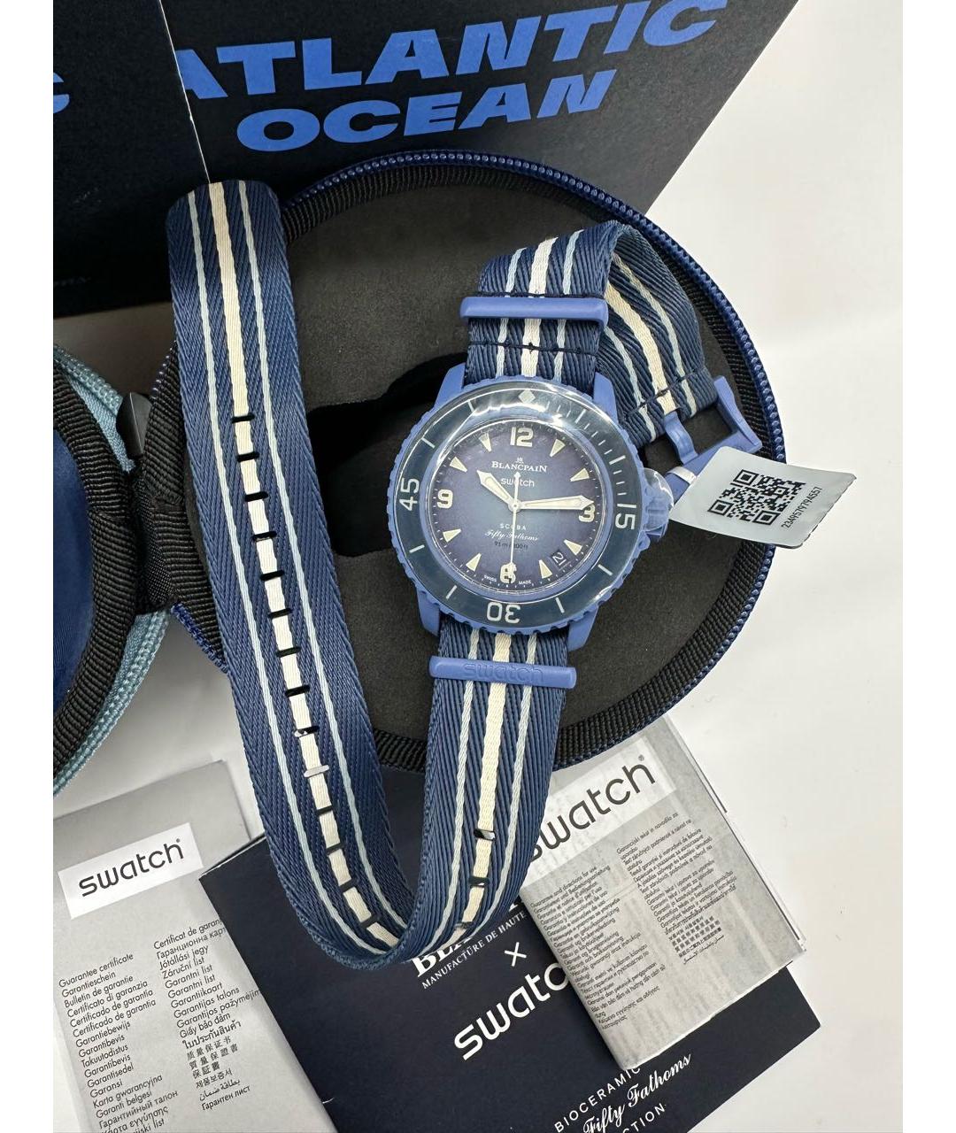 Swatch Синие часы, фото 5