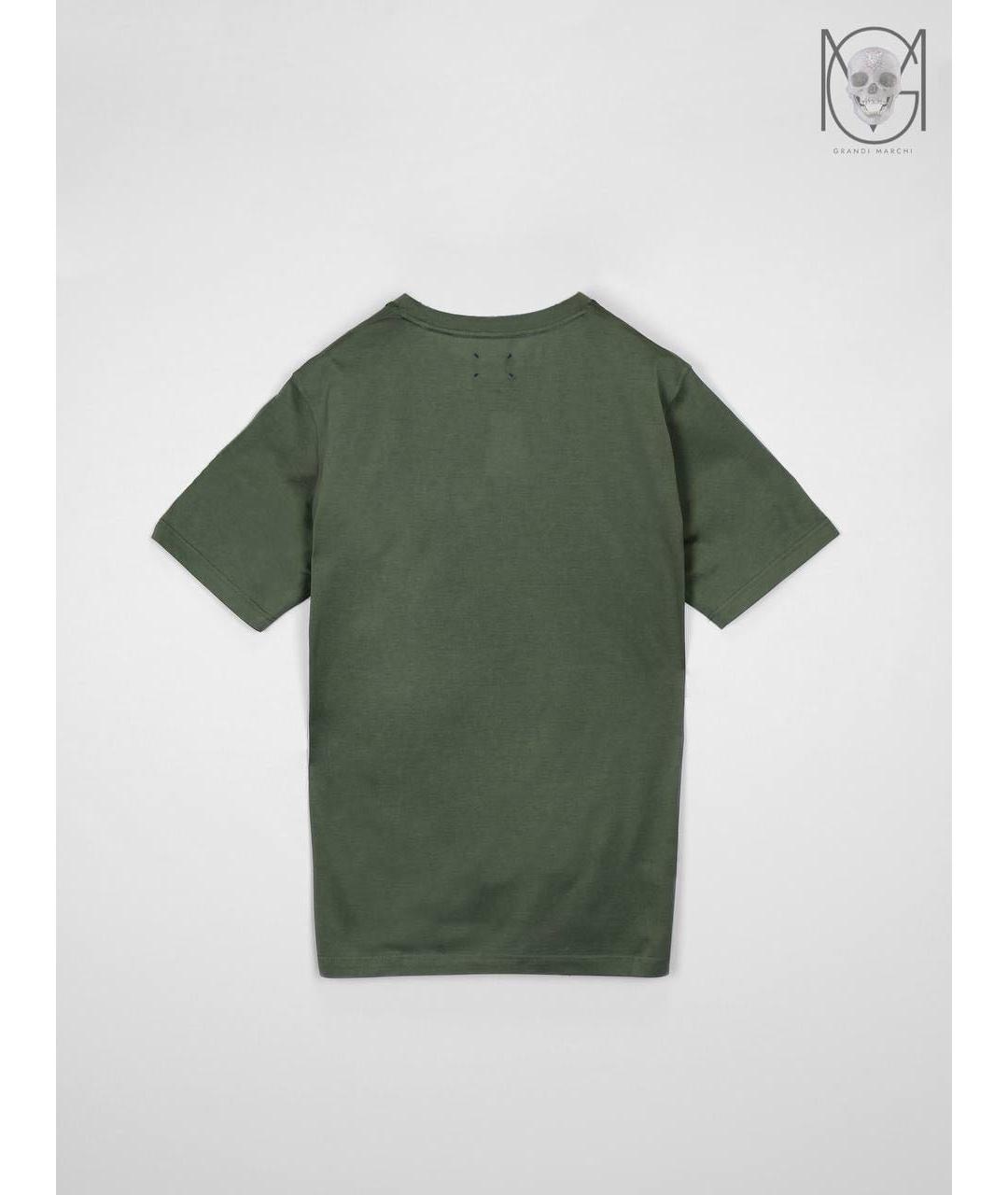 KITON Хаки хлопковая футболка, фото 2