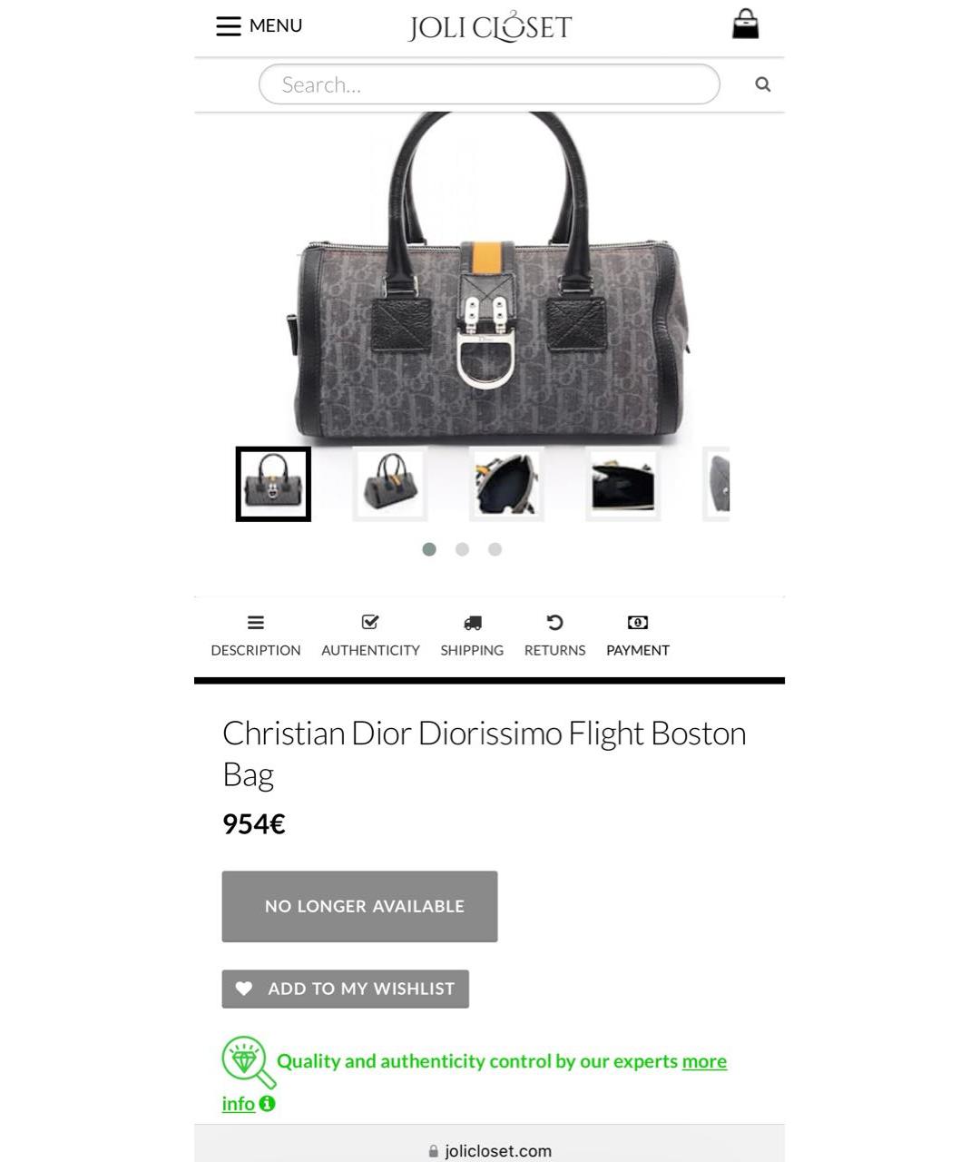 CHRISTIAN DIOR Деним сумка с короткими ручками, фото 4
