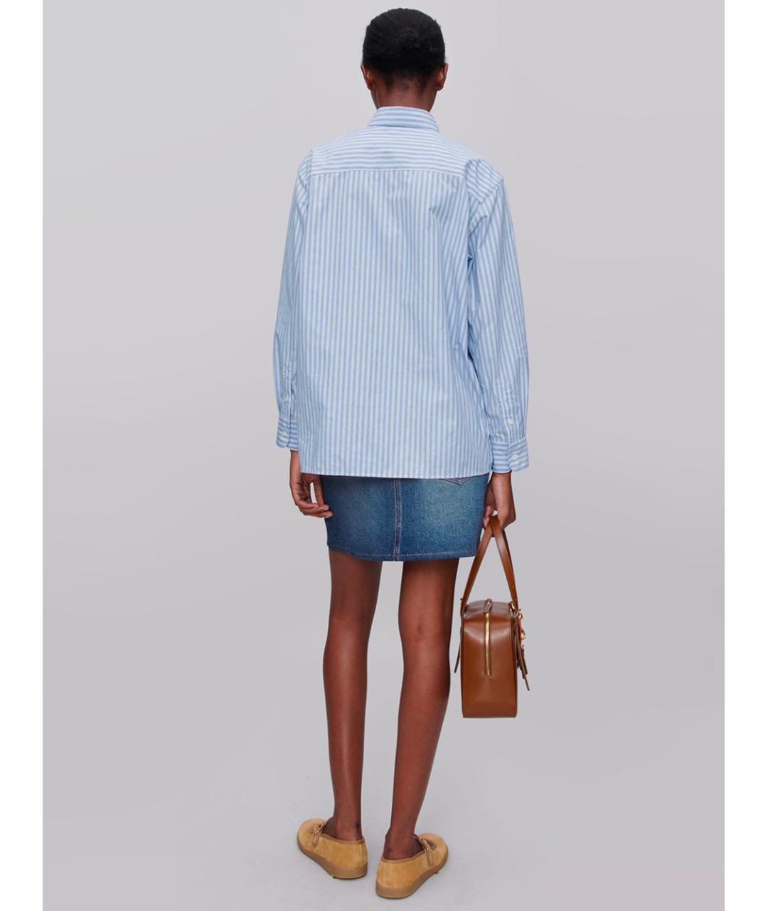 A.P.C. Голубая хлопковая рубашка, фото 3