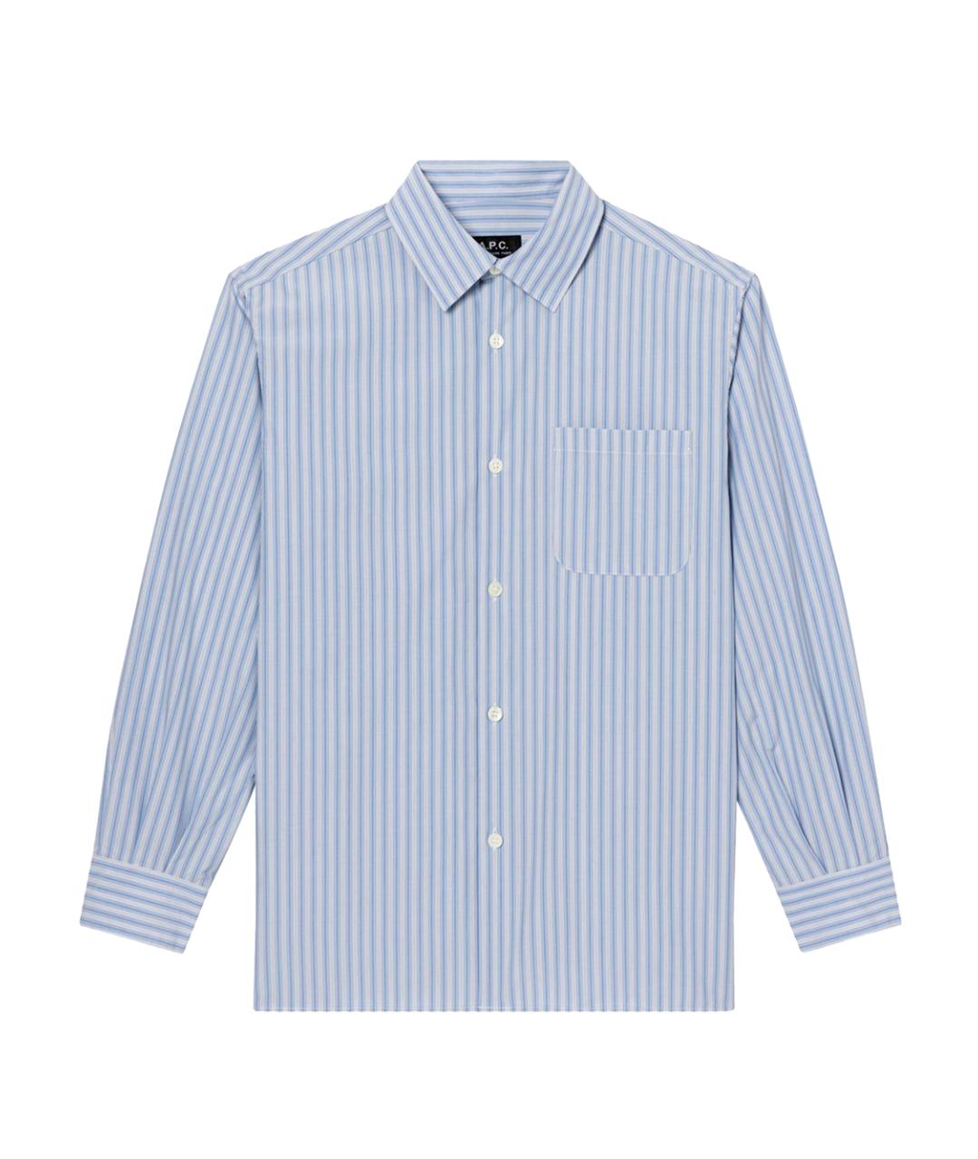 A.P.C. Голубая хлопковая рубашка, фото 1