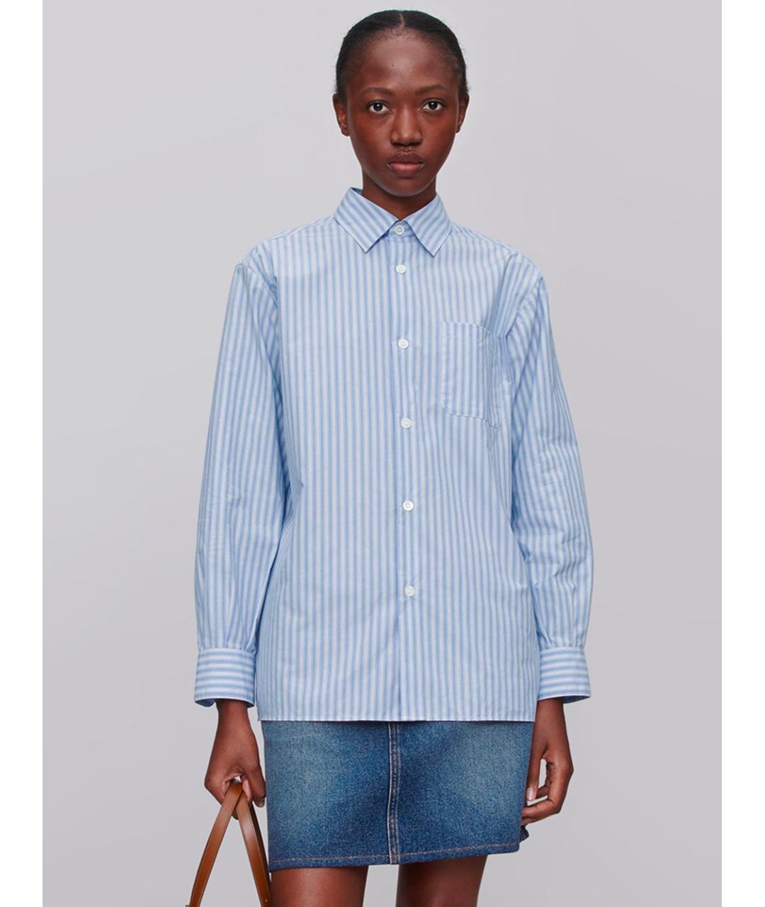 A.P.C. Голубая хлопковая рубашка, фото 2