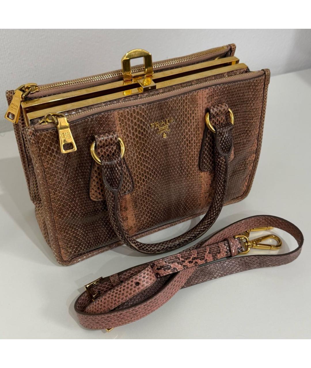 PRADA Сумка с короткими ручками из экзотической кожи, фото 2