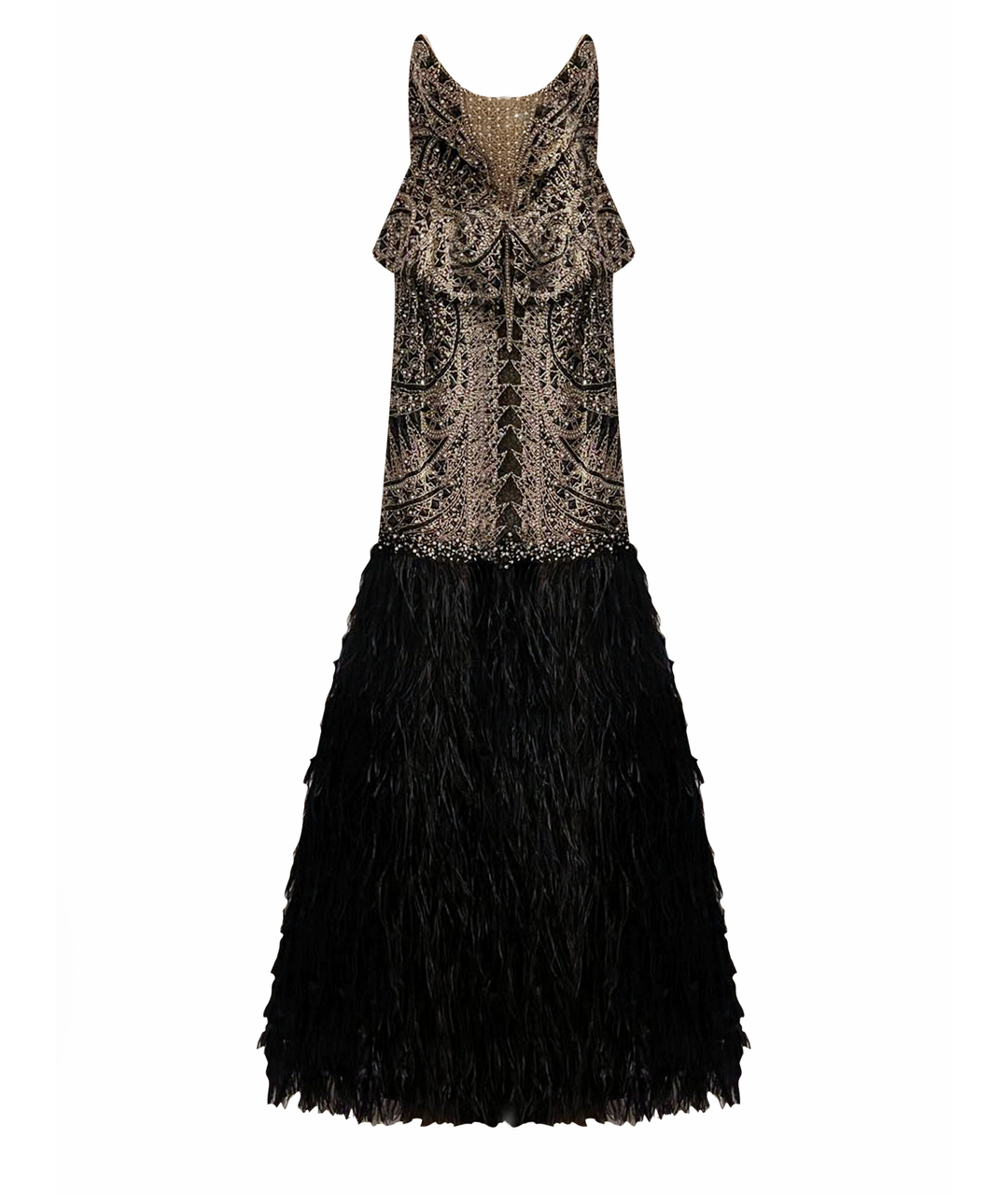 TERANI COUTURE Черное полиэстеровое вечернее платье, фото 1