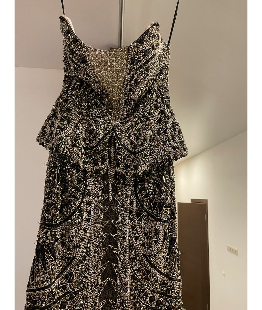 TERANI COUTURE Черное полиэстеровое вечернее платье, фото 3