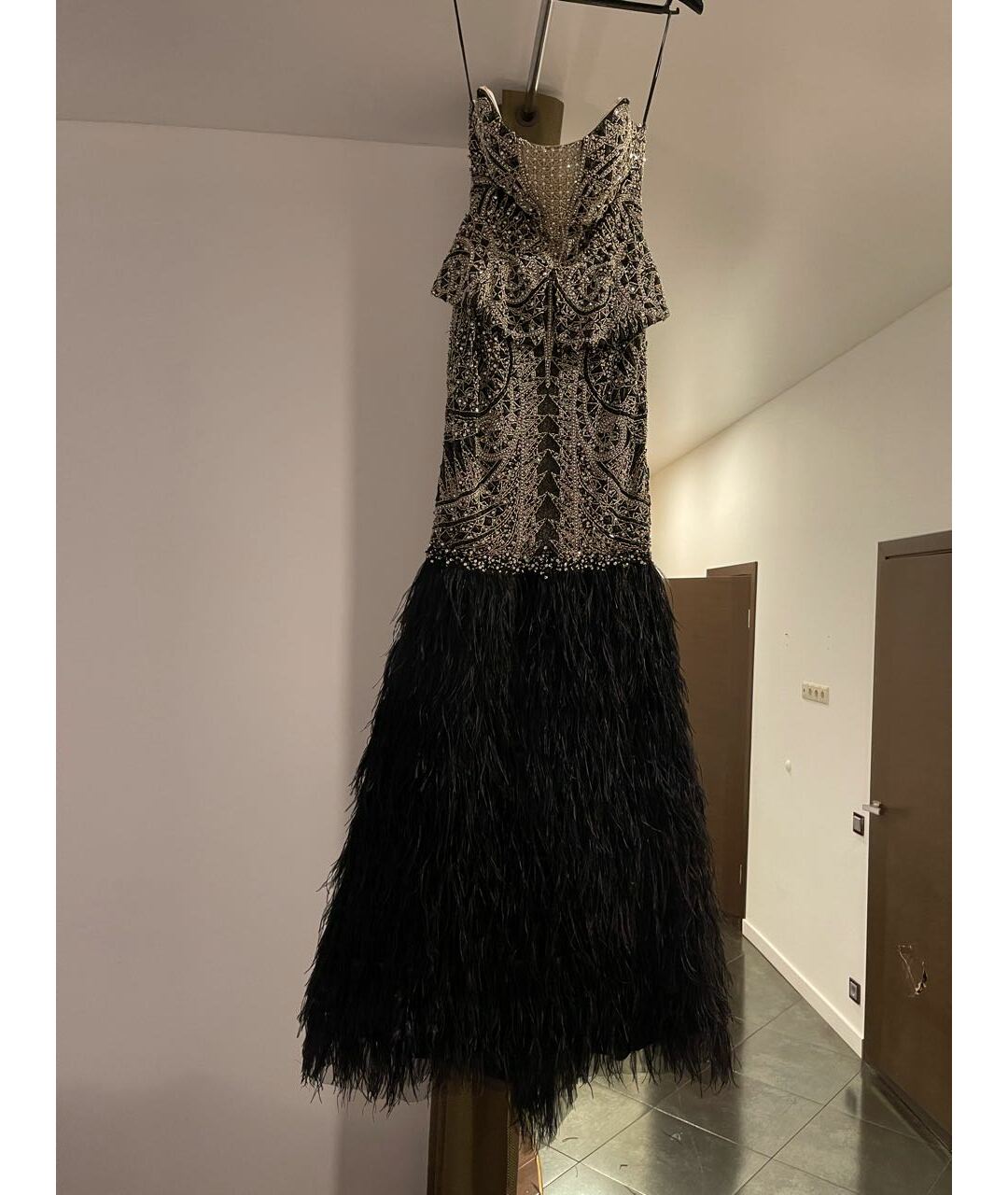 TERANI COUTURE Черное полиэстеровое вечернее платье, фото 7