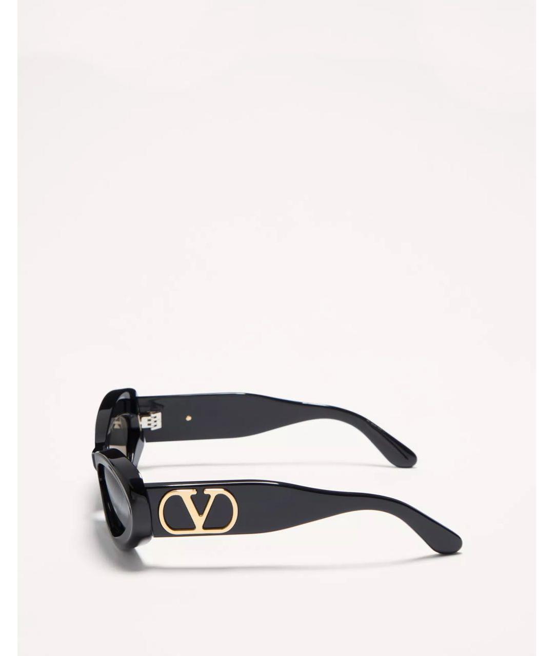 VALENTINO Черные пластиковые солнцезащитные очки, фото 4