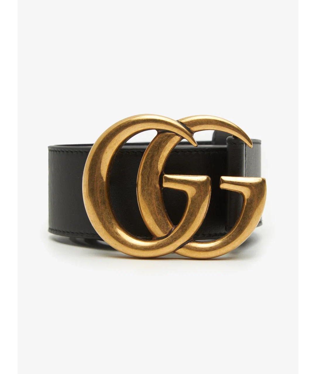 GUCCI Черный кожаный ремень, фото 4