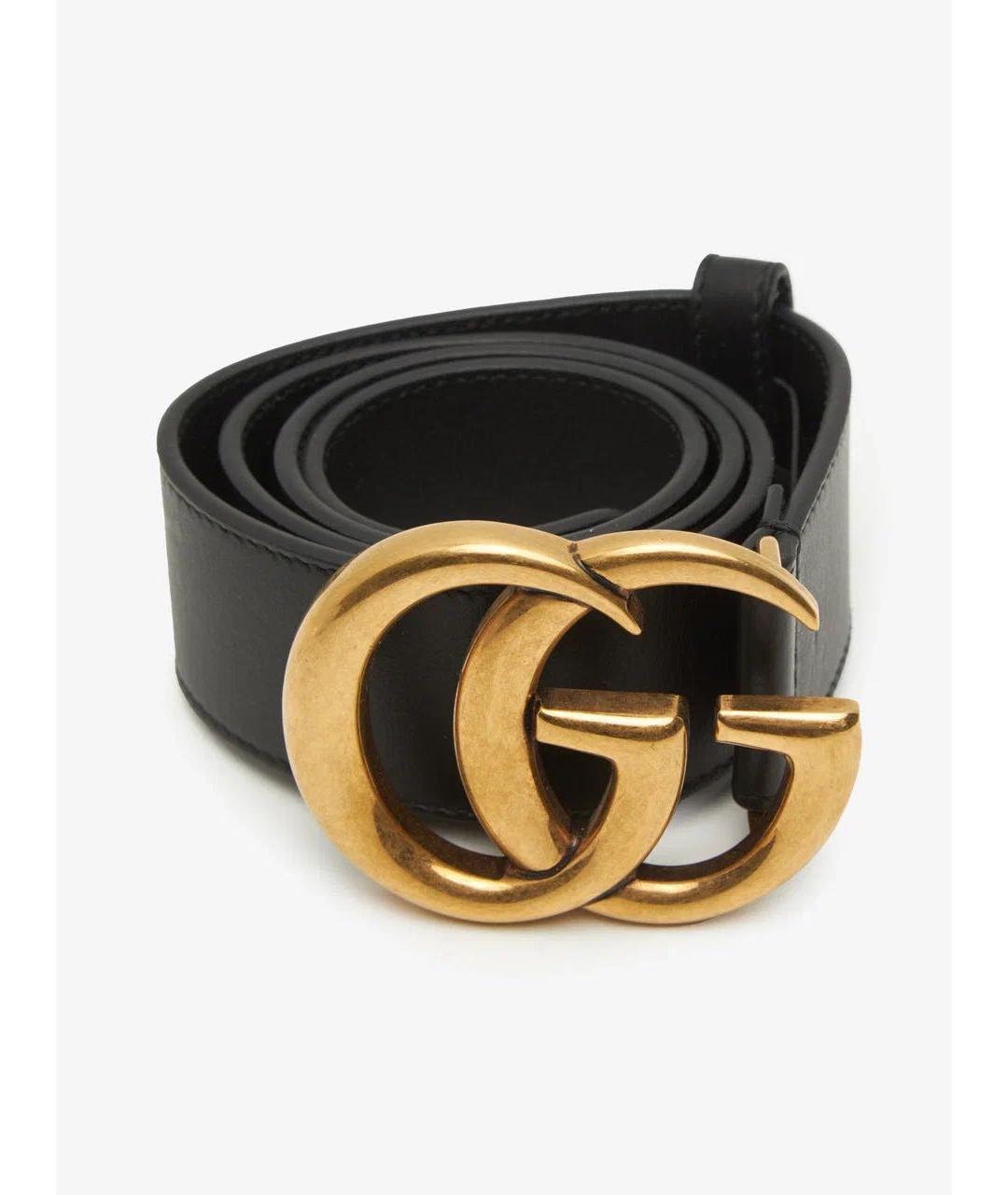 GUCCI Черный кожаный ремень, фото 2