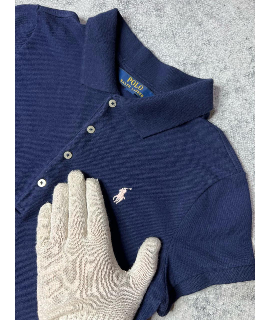 RALPH LAUREN Темно-синее хлопковое платье, фото 3