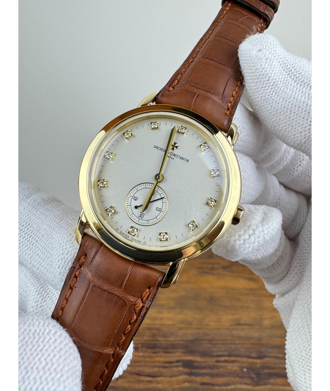 VACHERON CONSTANTIN Коричневые часы из желтого золота, фото 3
