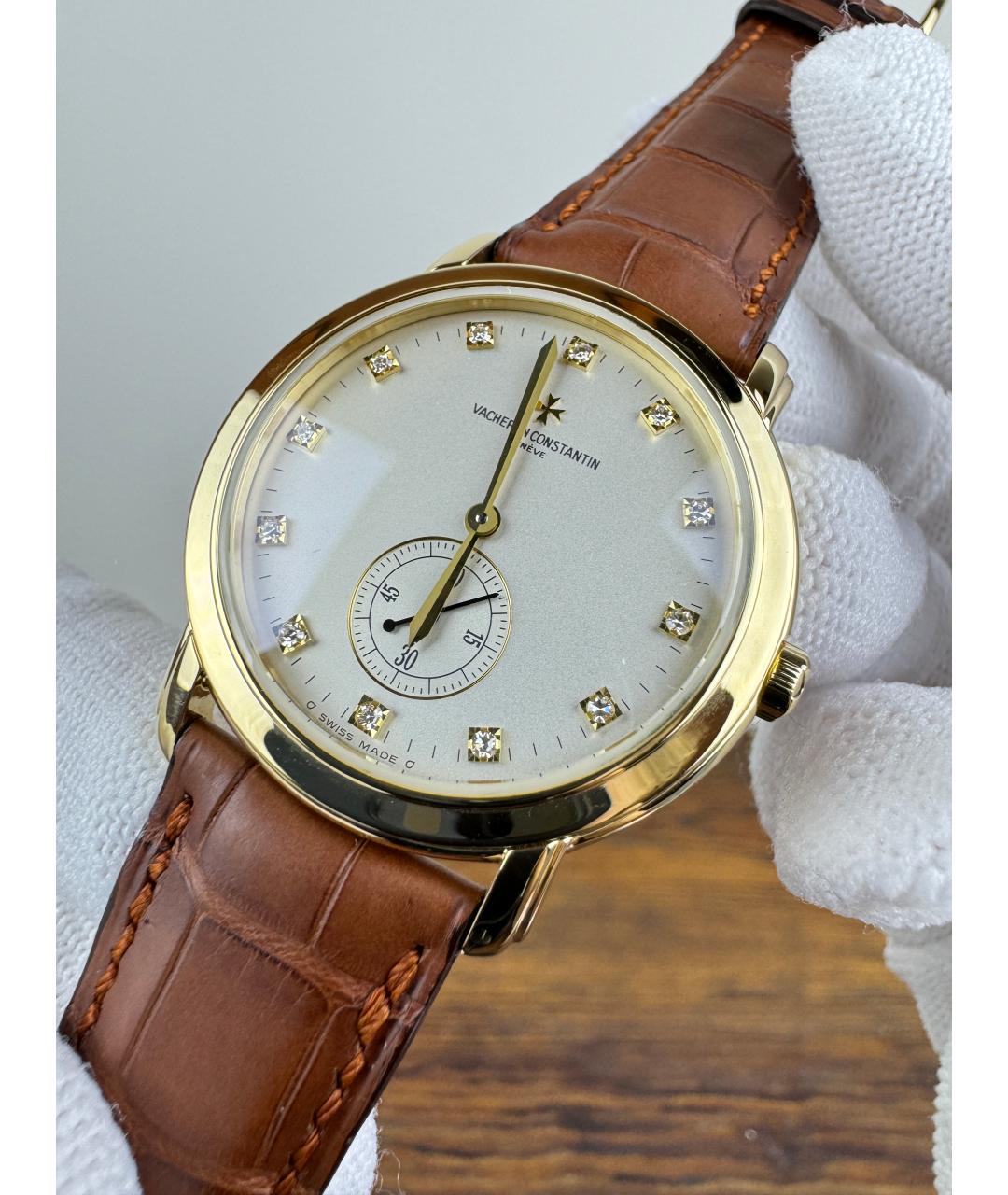 VACHERON CONSTANTIN Коричневые часы из желтого золота, фото 4