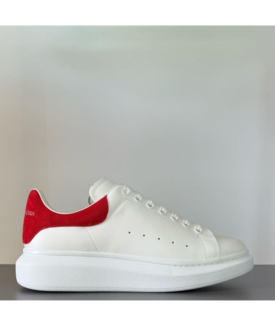 ALEXANDER MCQUEEN Белые кожаные низкие кроссовки / кеды, фото 2