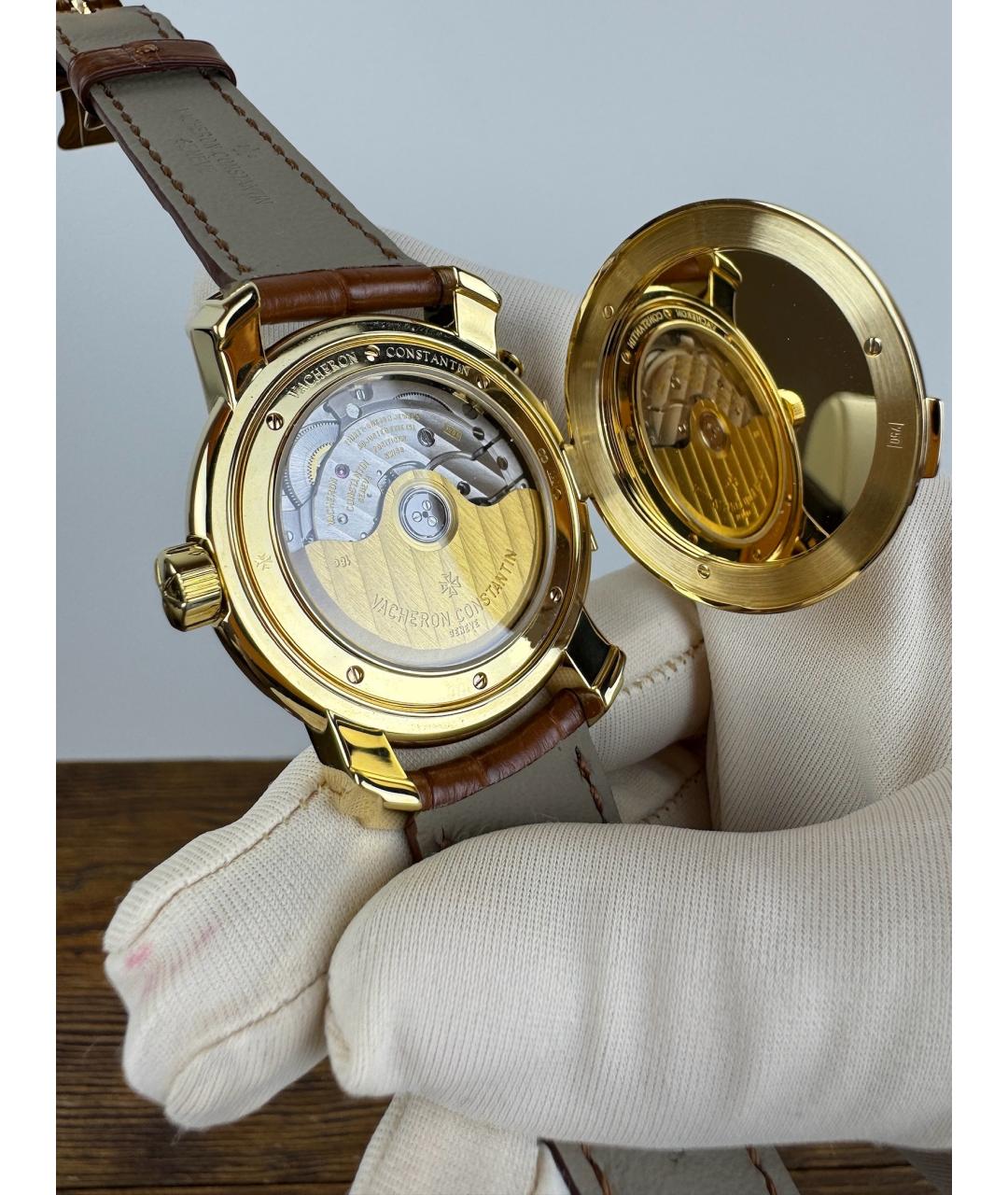 VACHERON CONSTANTIN Коричневые часы из желтого золота, фото 5