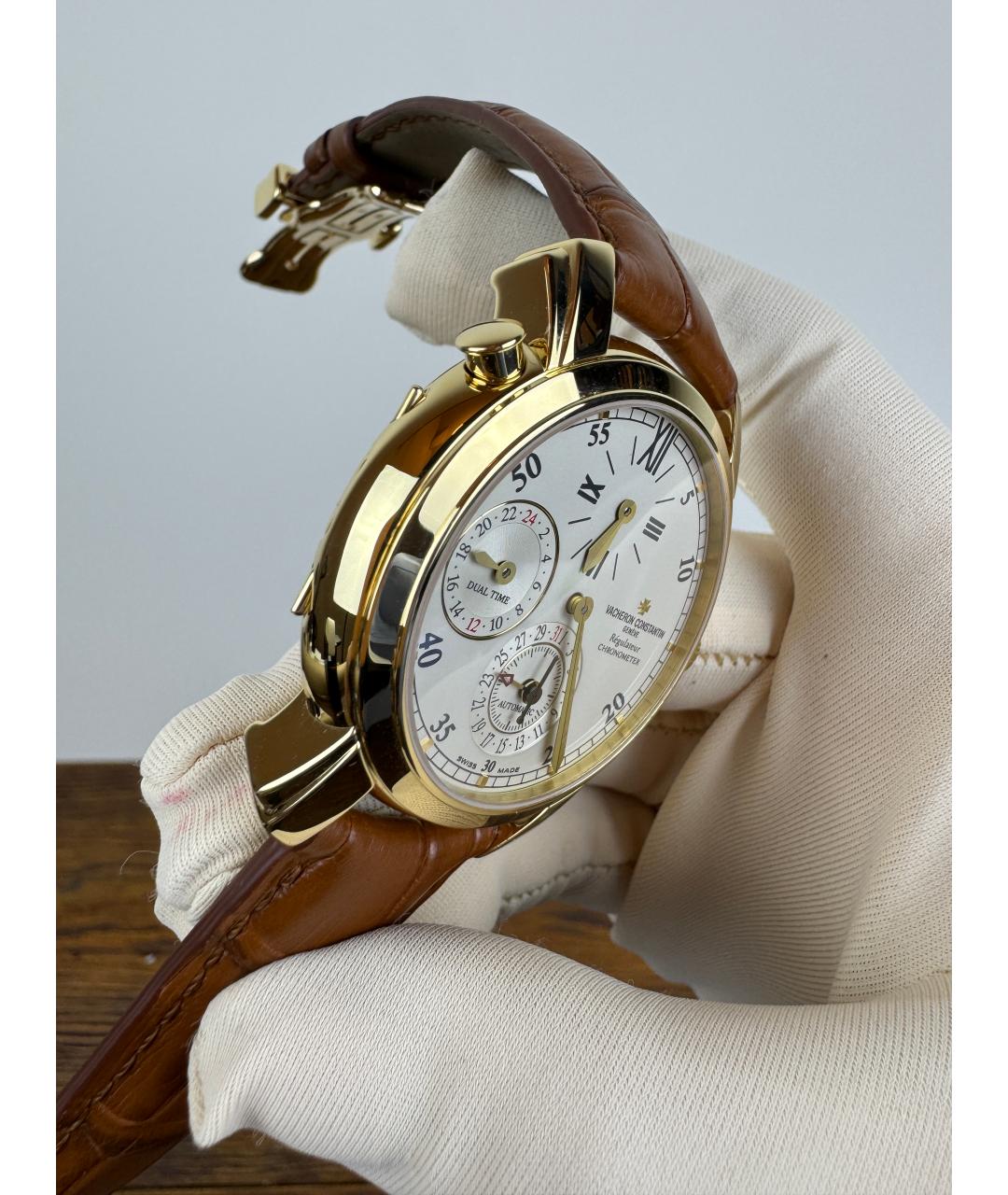 VACHERON CONSTANTIN Коричневые часы из желтого золота, фото 3