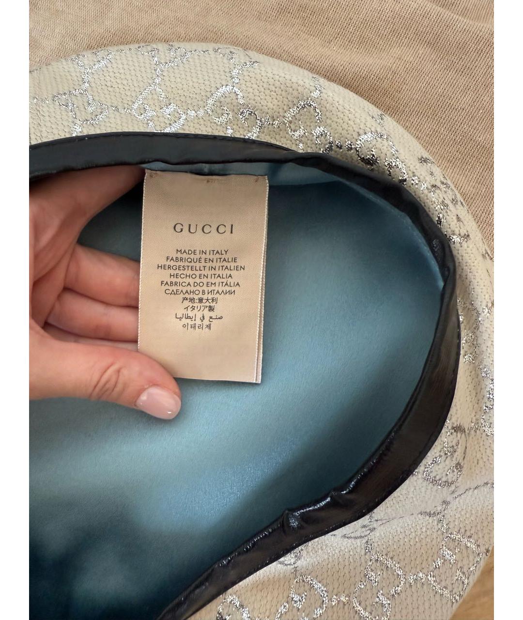GUCCI Белая шапка, фото 3