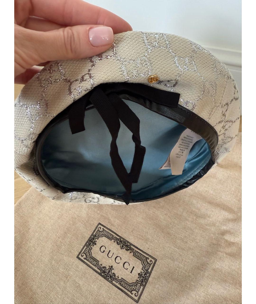 GUCCI Белая шапка, фото 2
