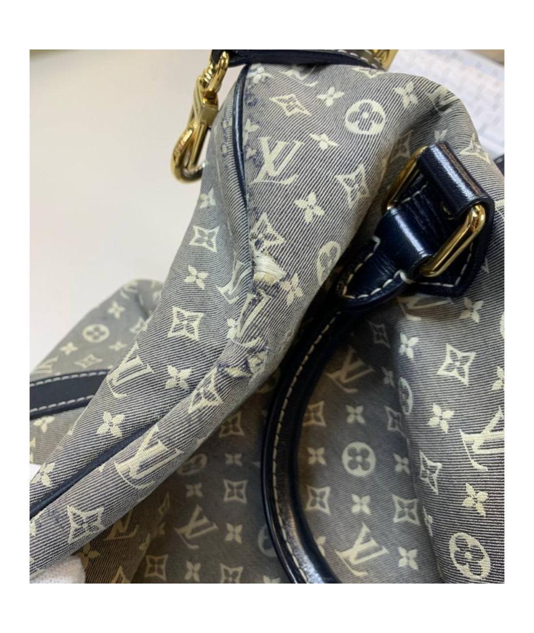 LOUIS VUITTON Синяя тканевая сумка через плечо, фото 7