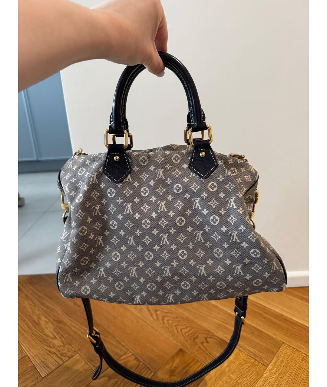 LOUIS VUITTON Синяя тканевая сумка через плечо, фото 9