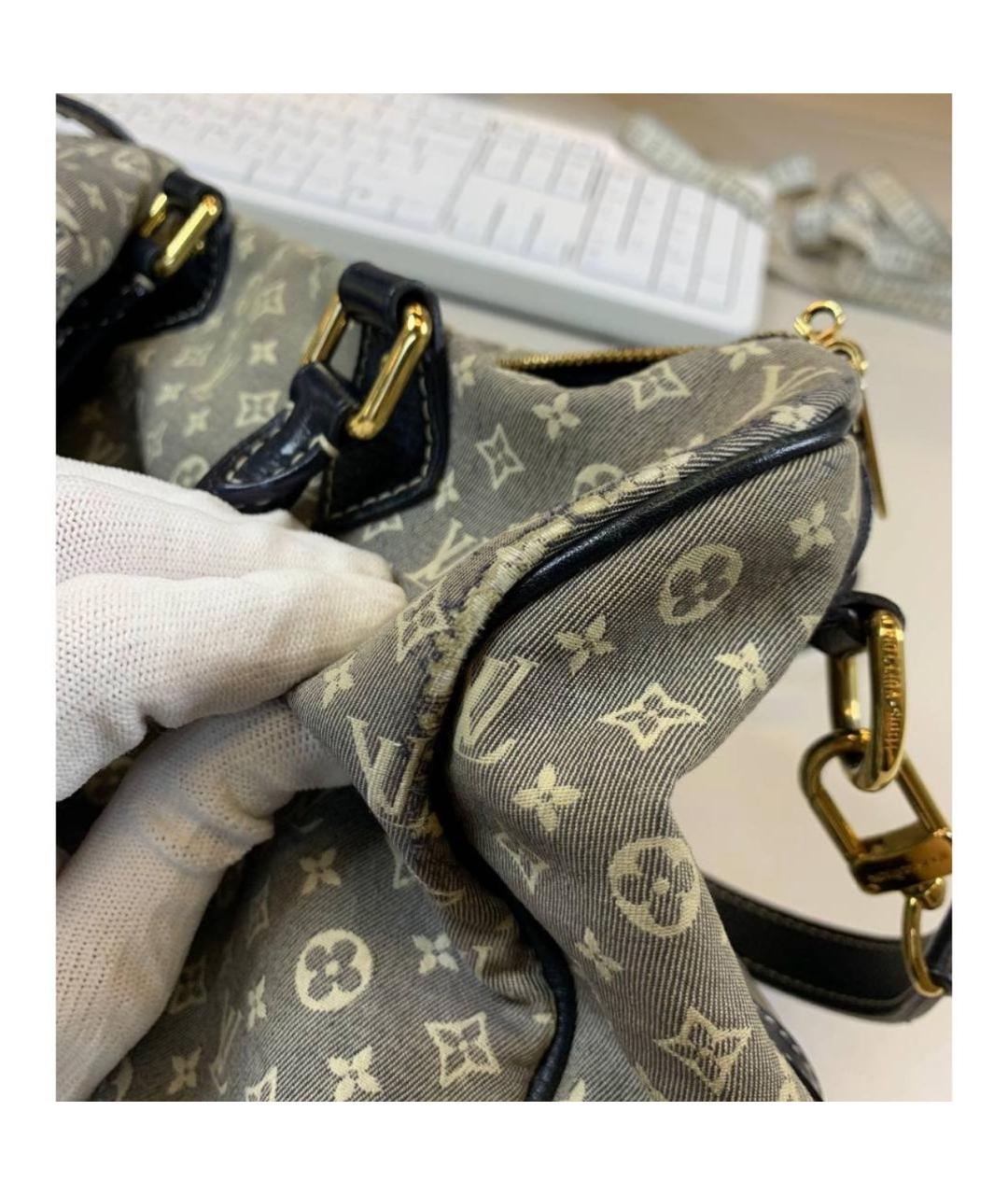 LOUIS VUITTON Синяя тканевая сумка через плечо, фото 8