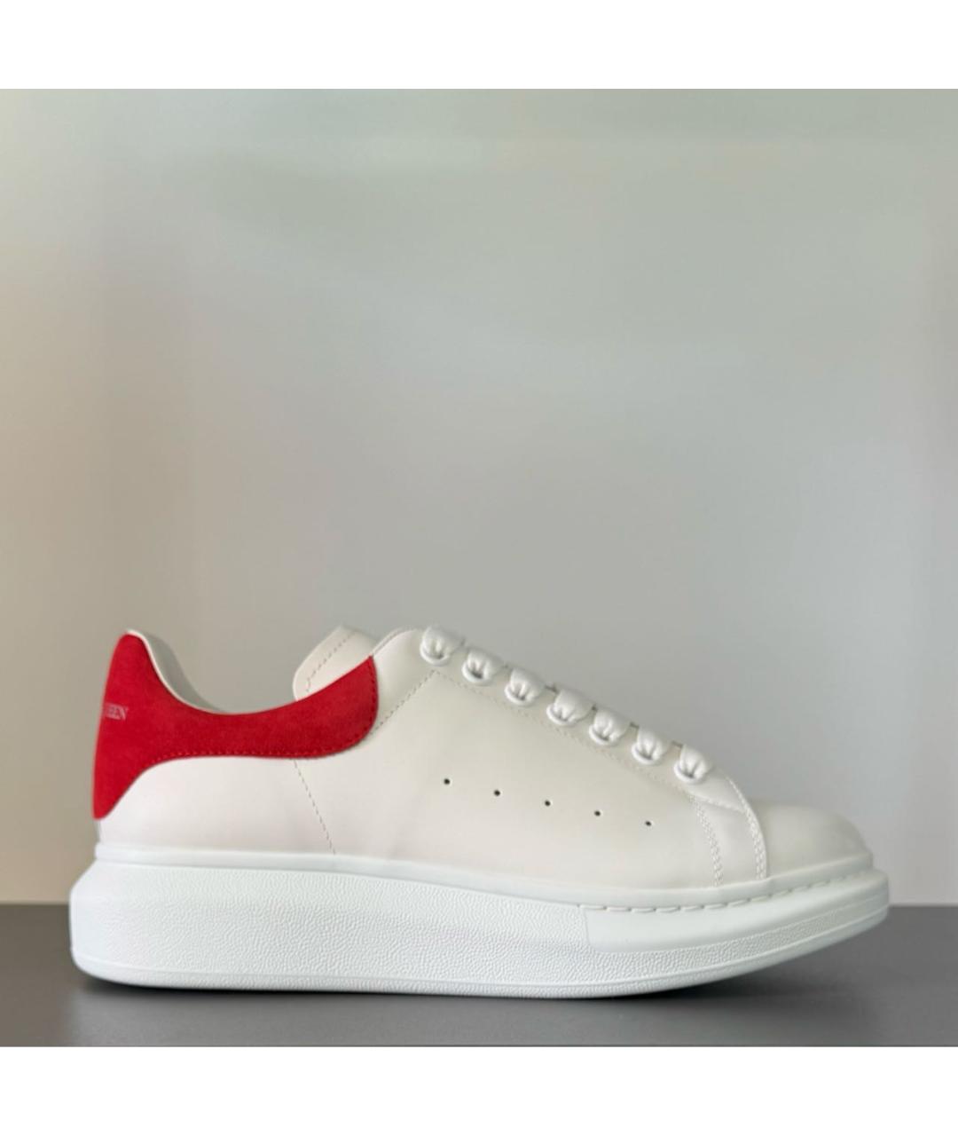 ALEXANDER MCQUEEN Белые кожаные низкие кроссовки / кеды, фото 2