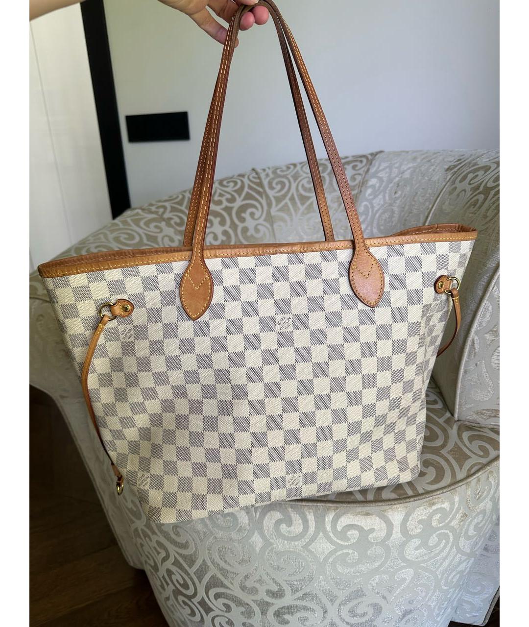 LOUIS VUITTON Белая сумка тоут, фото 3
