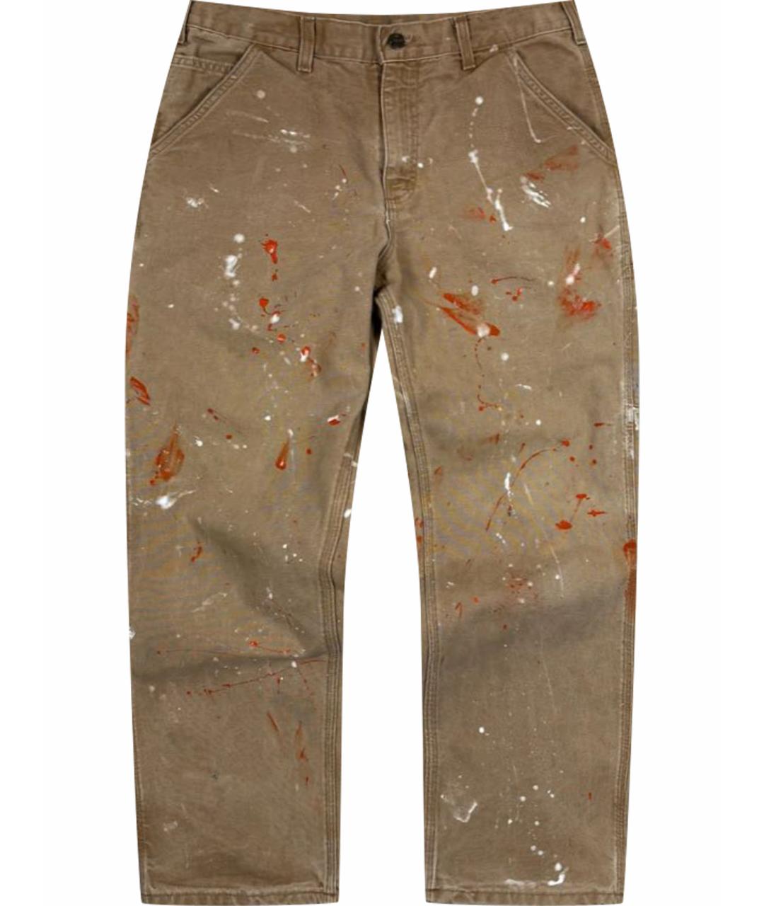 CARHARTT Бежевые хлопковые прямые джинсы, фото 1