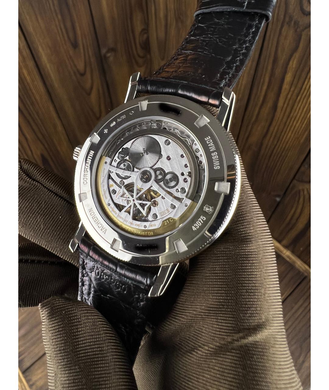 VACHERON CONSTANTIN Черные часы из белого золота, фото 5