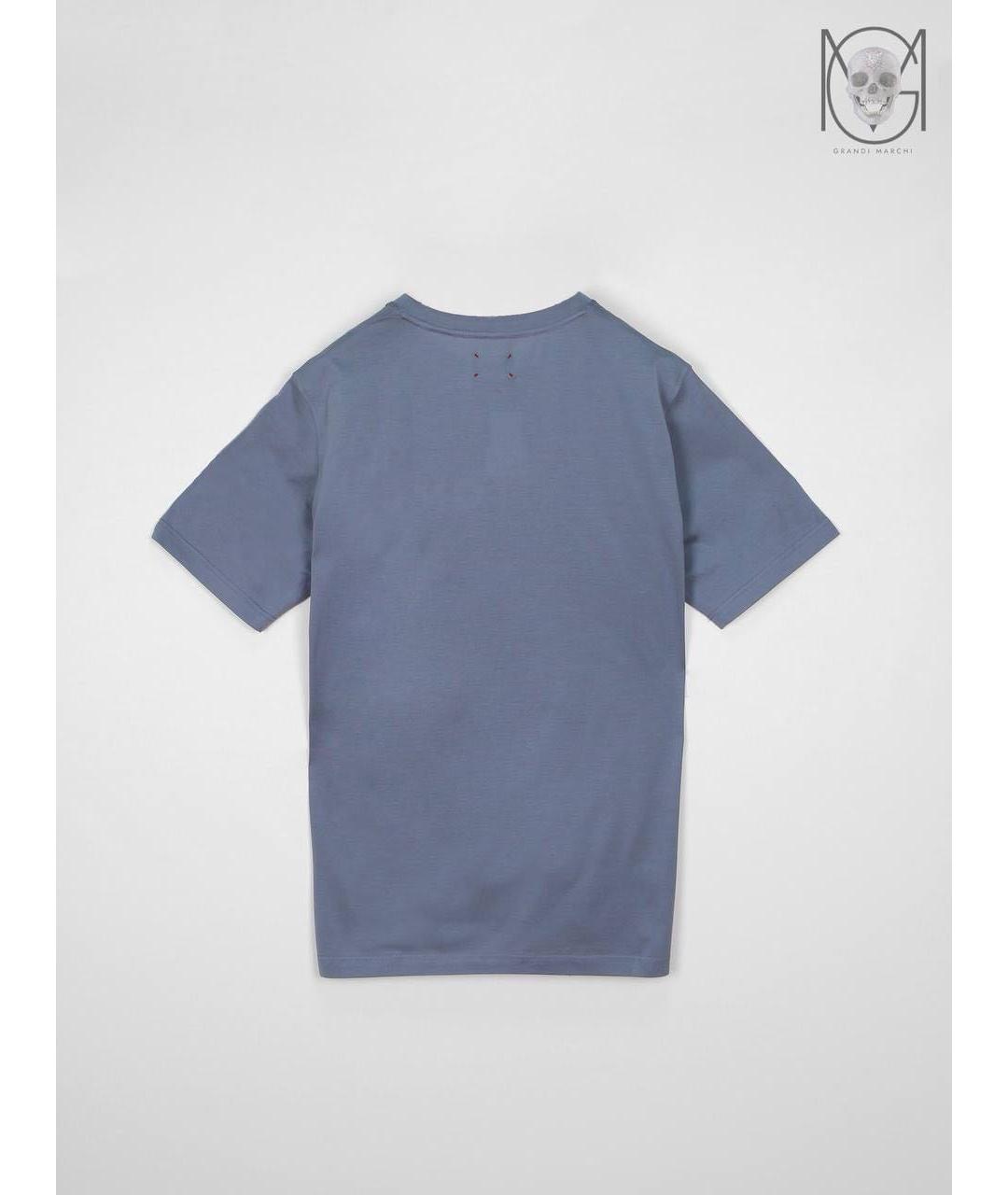 KITON Синяя хлопковая футболка, фото 2