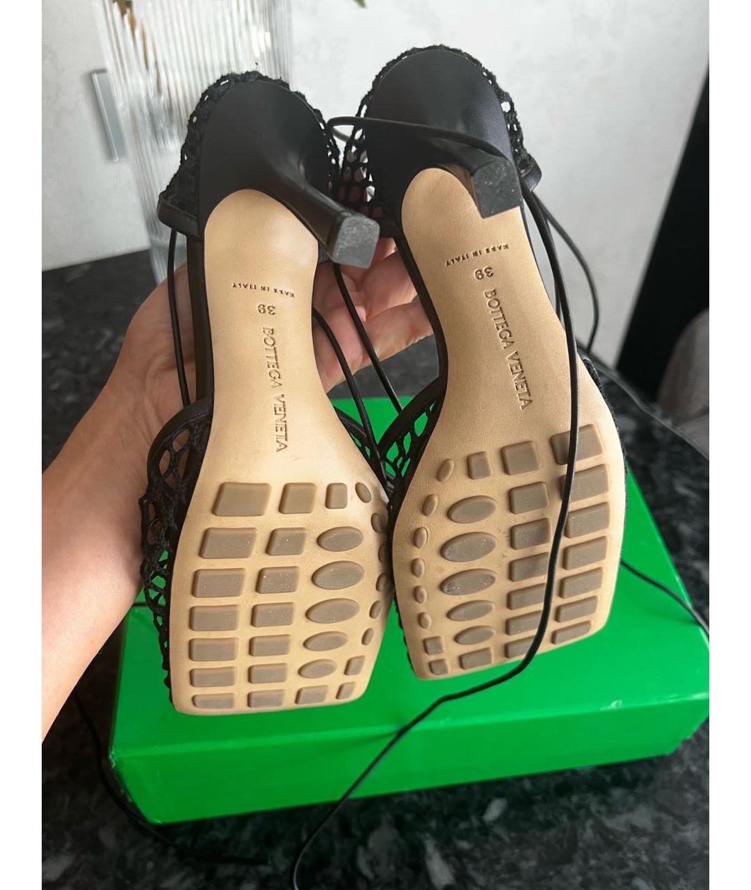 BOTTEGA VENETA Черные босоножки, фото 4