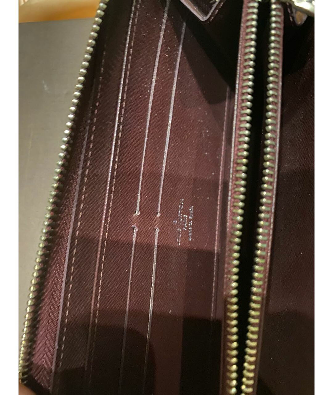 LOUIS VUITTON PRE-OWNED Бордовый кожаный кошелек, фото 4