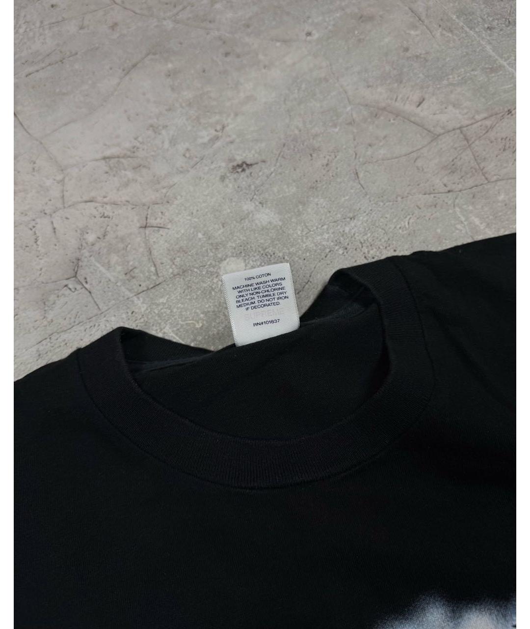 SUPREME Черная хлопковая футболка, фото 4