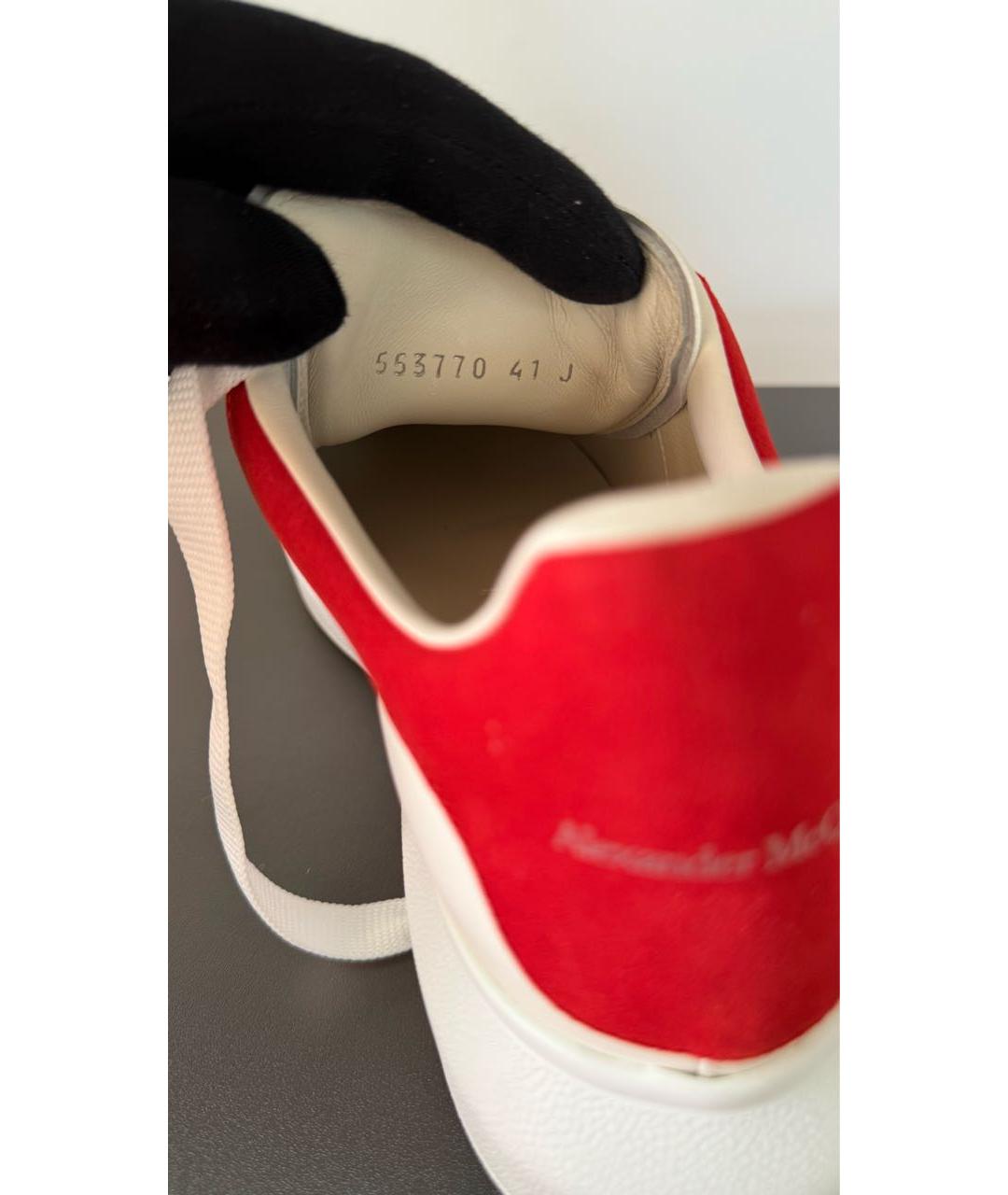 ALEXANDER MCQUEEN Белые кожаные кеды, фото 9