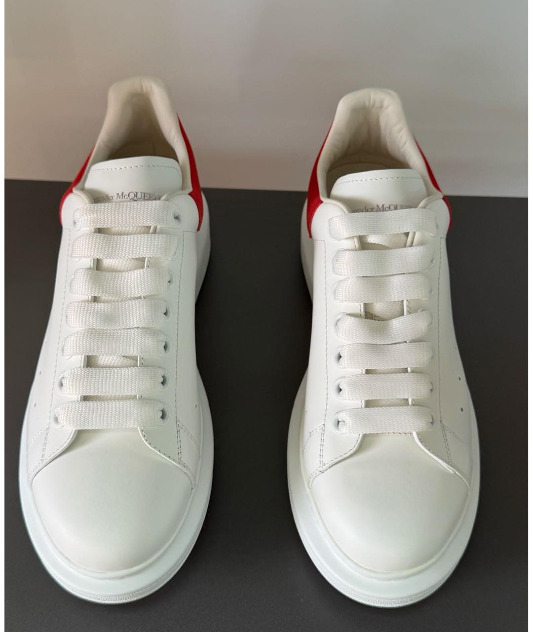 ALEXANDER MCQUEEN Белые кожаные кеды, фото 3
