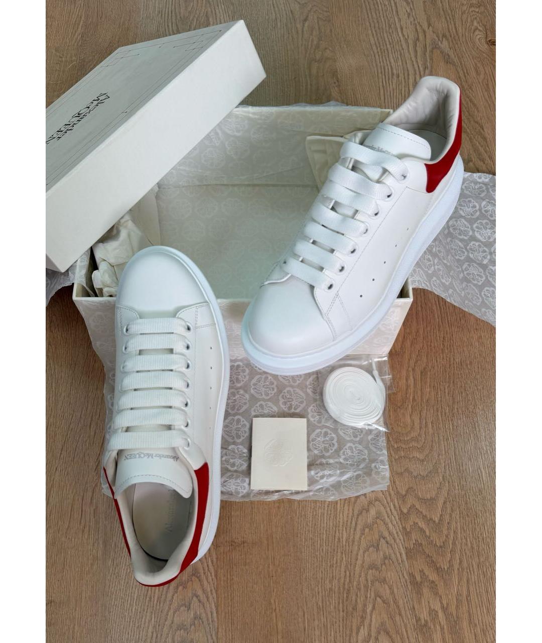 ALEXANDER MCQUEEN Белые кожаные кеды, фото 6