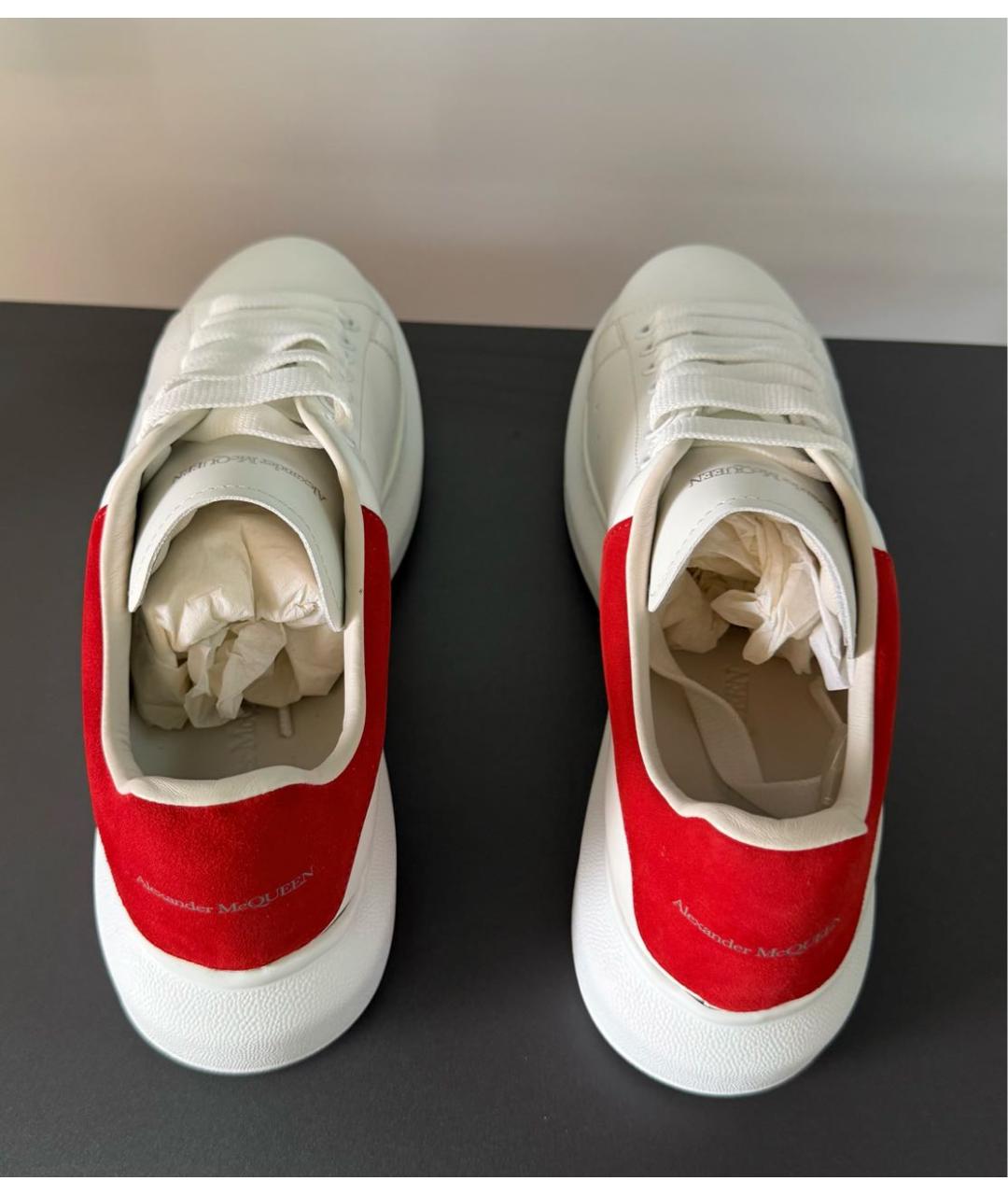 ALEXANDER MCQUEEN Белые кожаные кеды, фото 4
