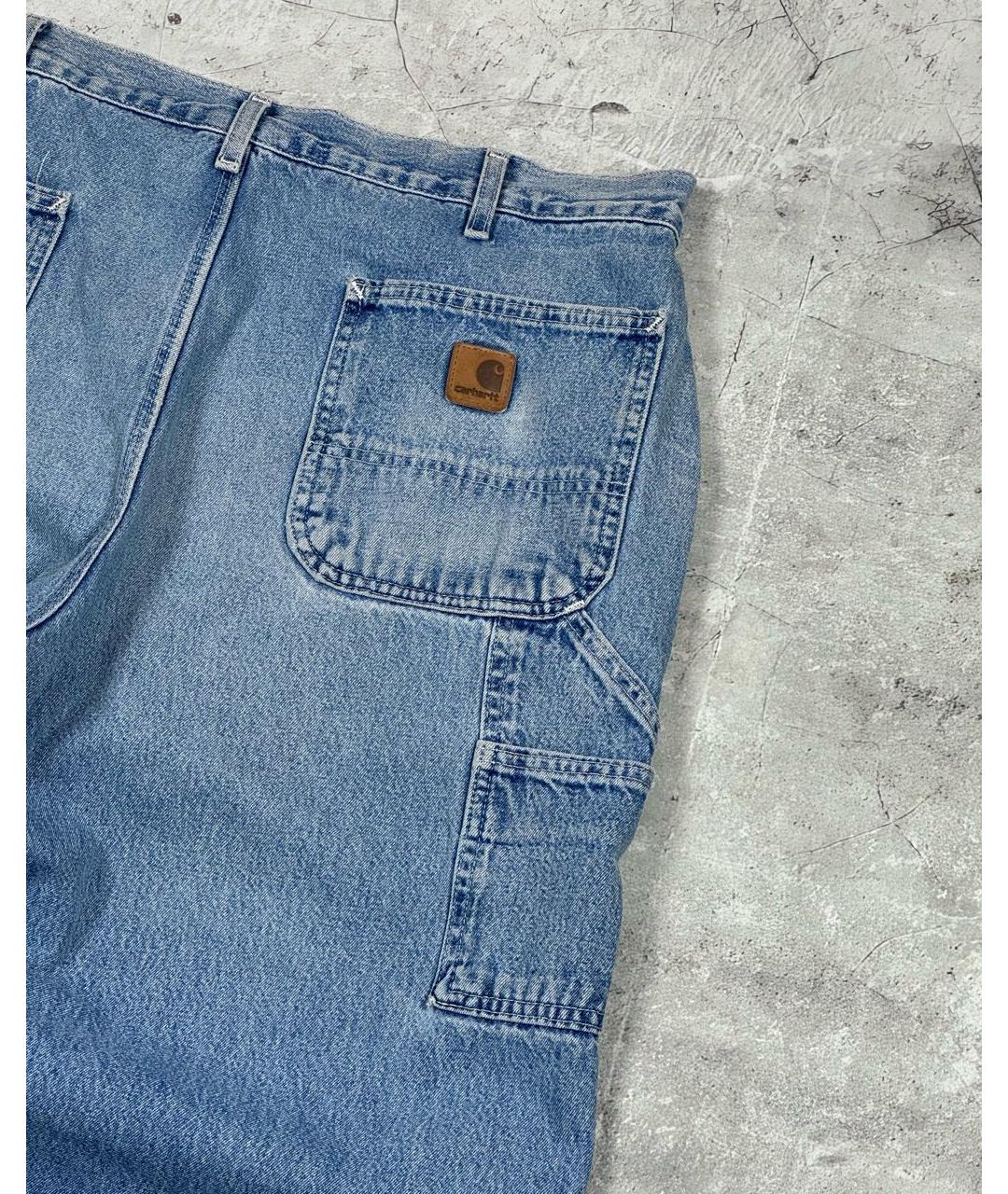 CARHARTT Голубые хлопковые прямые джинсы, фото 4
