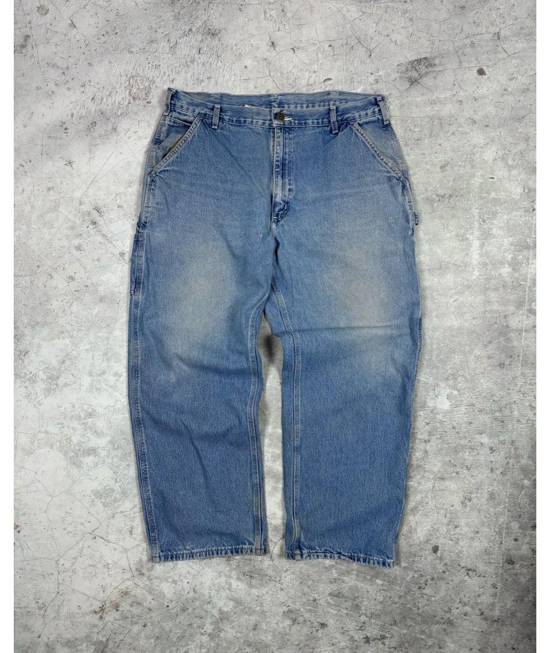 CARHARTT Голубые хлопковые прямые джинсы, фото 2