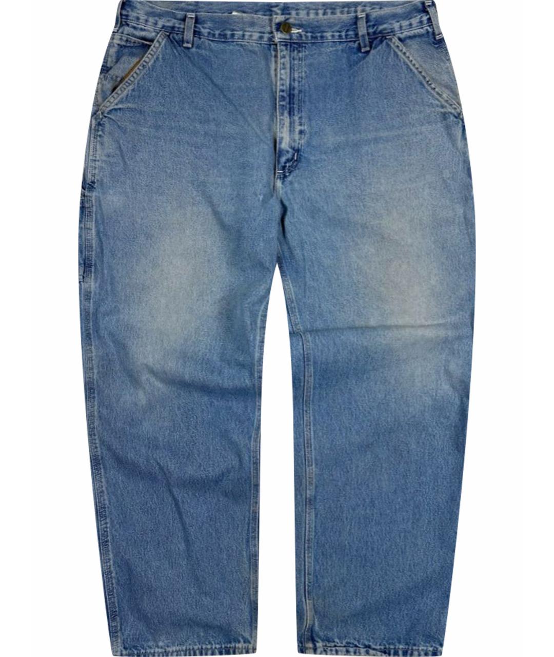 CARHARTT Голубые хлопковые прямые джинсы, фото 1