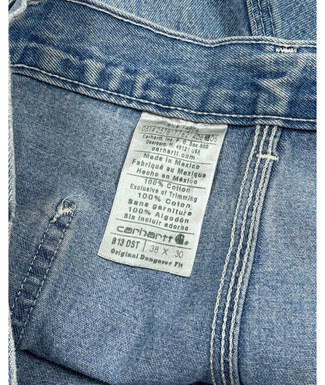 CARHARTT Голубые хлопковые прямые джинсы, фото 5