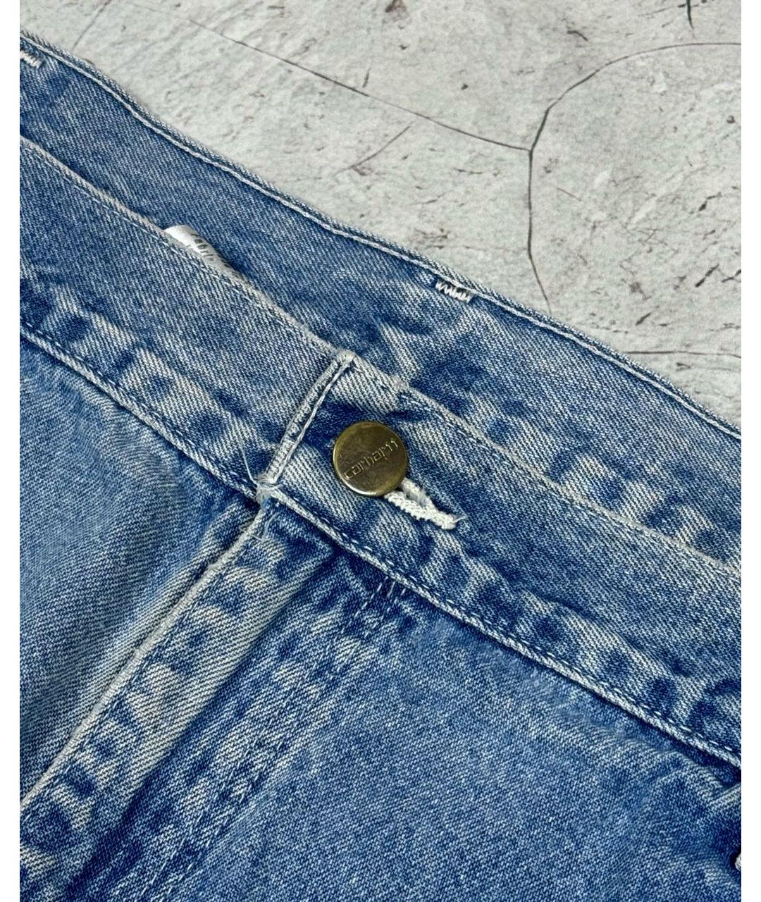 CARHARTT Голубые хлопковые прямые джинсы, фото 3