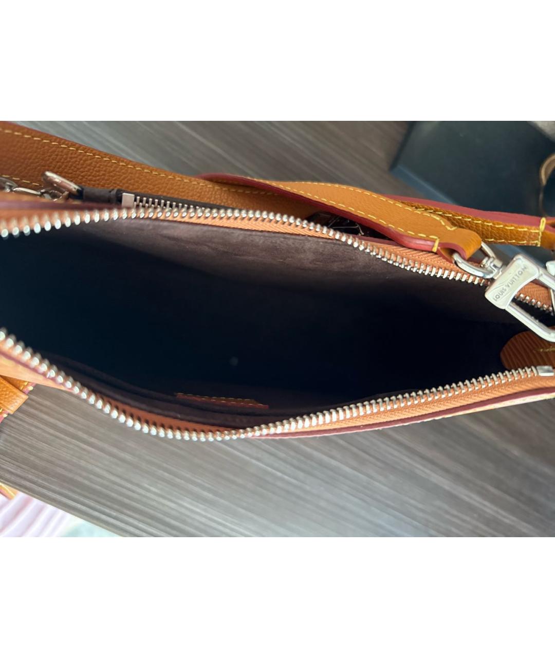 LOUIS VUITTON Оранжевая кожаная сумка через плечо, фото 4