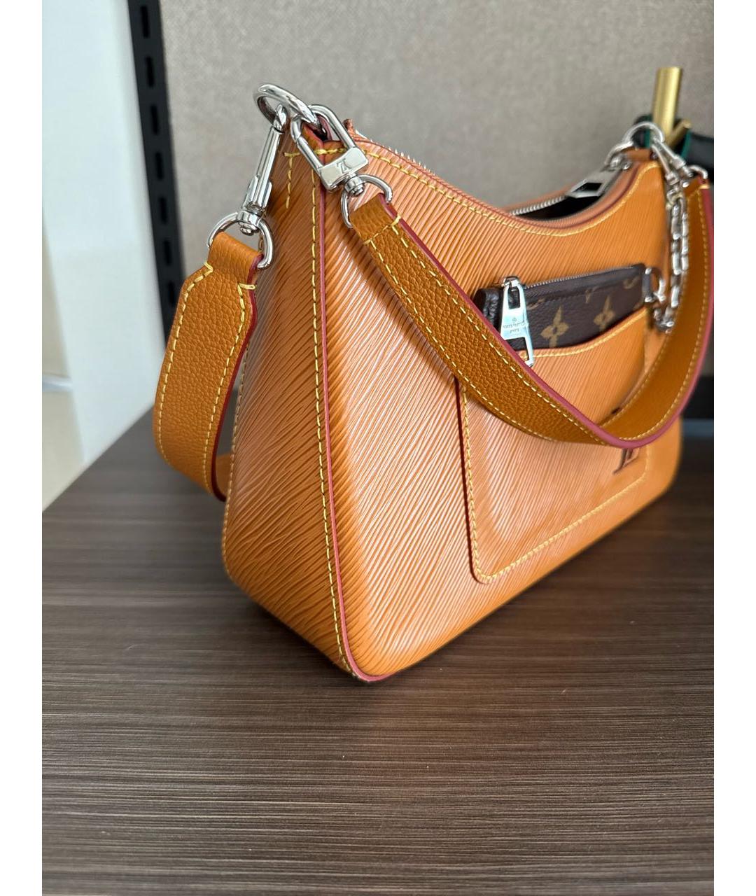 LOUIS VUITTON Оранжевая кожаная сумка через плечо, фото 2