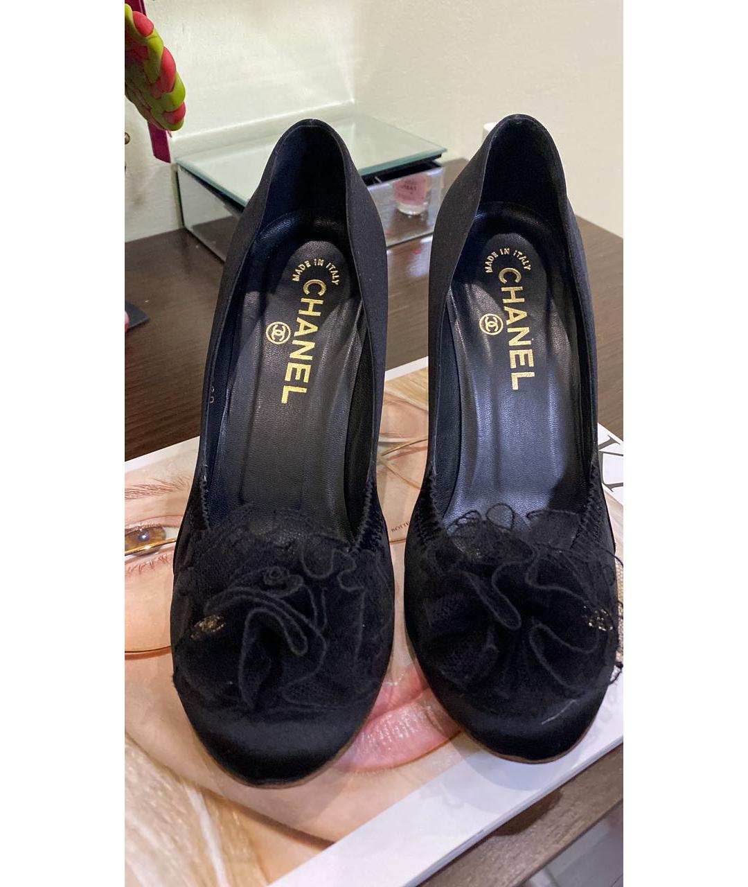 CHANEL Черные кожаные туфли, фото 2