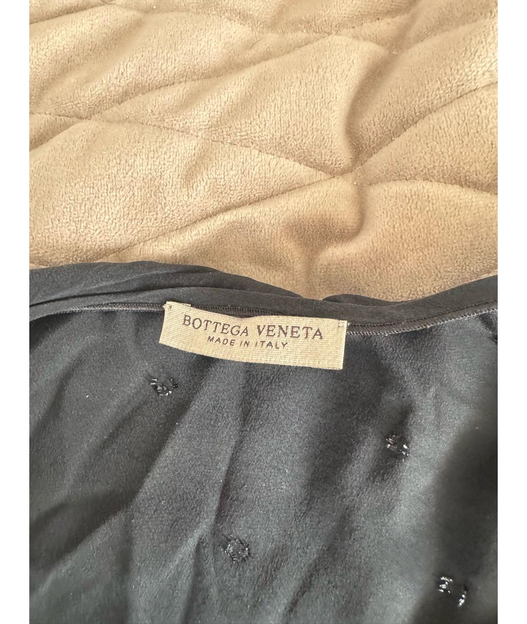 BOTTEGA VENETA Черное атласное вечернее платье, фото 3
