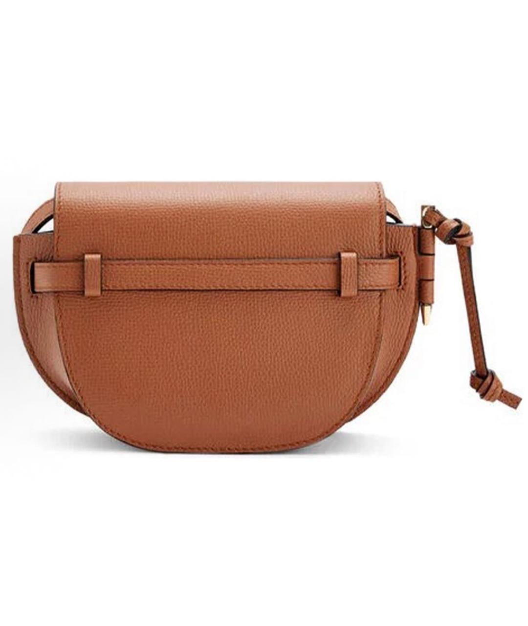 LOEWE Коричневая кожаная сумка через плечо, фото 2